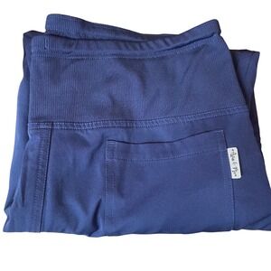 Ava & Me Women Scrub Pants Navy Blue Polyester Spandex Medium Maternity Style